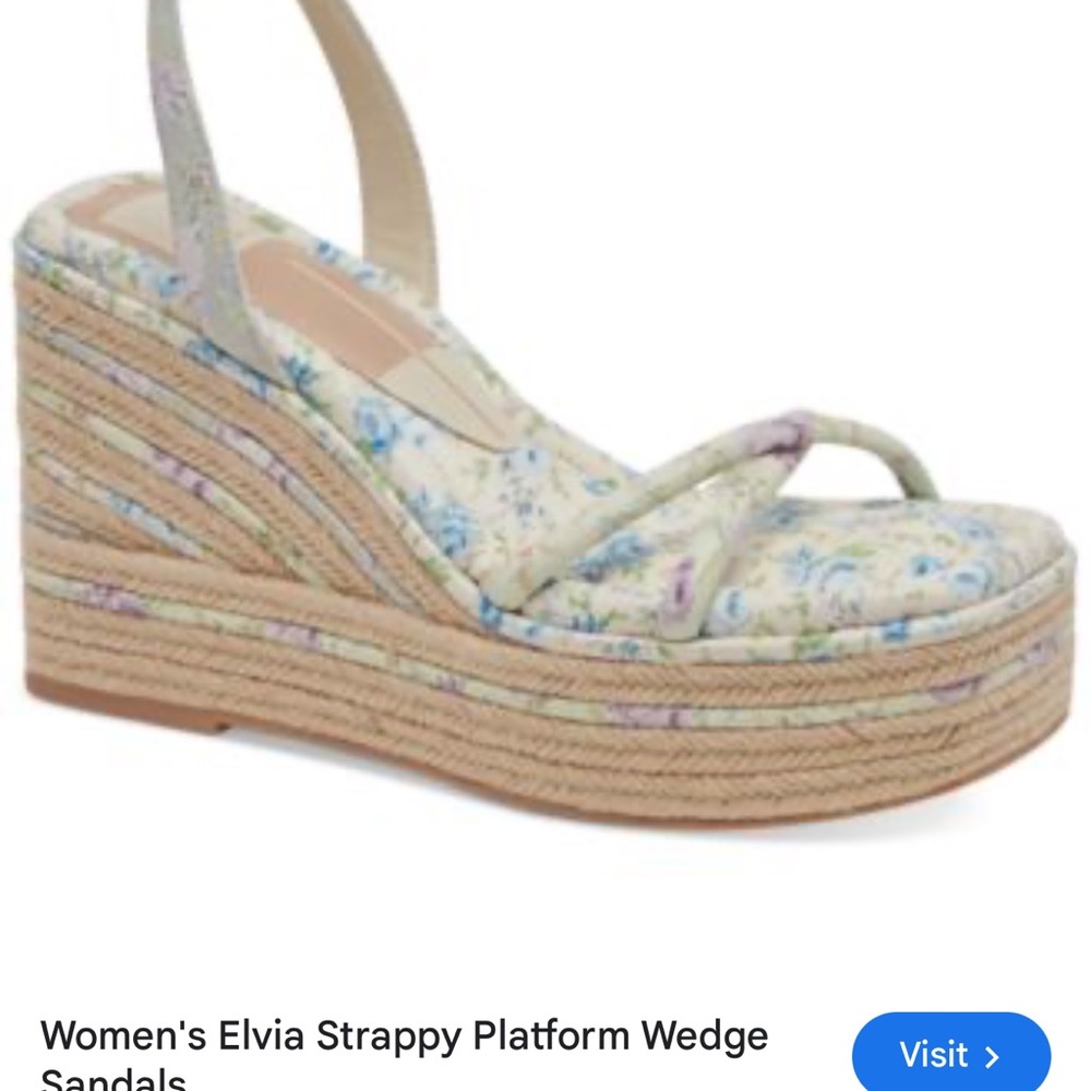 Dolce Vita Elvia - Floral Strappy Platform Wedge Sandals